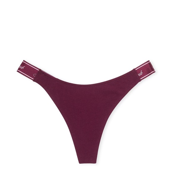 New‎ PINK
LOGO COTTON SHINE HIGH-LEG THONG PANTY - Picture 2 of 5